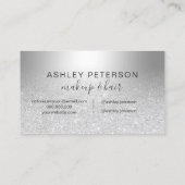 Makeup hair Silver glitter ombre metallic folie Visitekaartje (Achterkant)