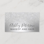 Makeup hair Silver glitter ombre metallic folie Visitekaartje (Voorkant)