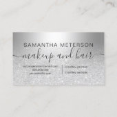Makeup hair Silver glitter ombre metallic folie Visitekaartje (Achterkant)