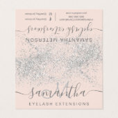 Makeup hair Silver Glitter pastel eye aftercare Visitekaartje (Buitenkant ongevouwen)