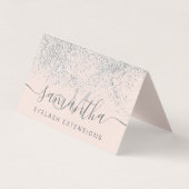 Makeup hair Silver Glitter pastel eye aftercare Visitekaartje (Voorkant)