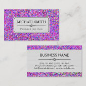 Makeup Hair Style Grit Glitter Multicolor Visitekaartje (Voorkant / Achterkant)