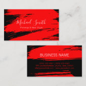 Makeup Hair Style Modern Red Bruske Visitekaartje (Voorkant / Achterkant)