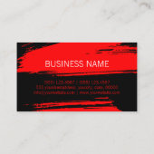 Makeup Hair Style Modern Red Bruske Visitekaartje (Achterkant)