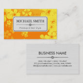 Makeup Hair Style Modern Retro Floral Patroon #6 Visitekaartje (Voorkant / Achterkant)