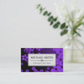 Makeup Hair Style Modern Retro Floral Pattern #10 Visitekaartje (Staand voorkant)
