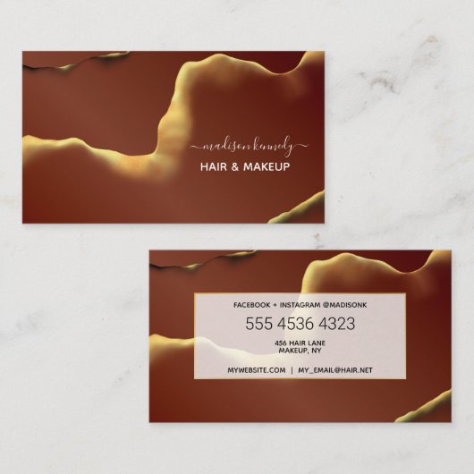Makeup Hair Stylist Abstracte Professional New Tec Visitekaartje (Voorkant / Achterkant)