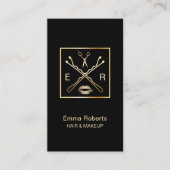 Makeup & Hair Stylist Bobby Pin Scissor & Lips Visitekaartje (Voorkant)