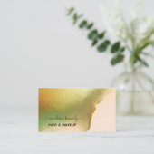 Makeup Hair Stylist Chartreuse New Tech Abstract Visitekaartje (Staand voorkant)