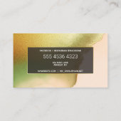 Makeup Hair Stylist Chartreuse New Tech Abstract Visitekaartje (Achterkant)