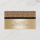 Makeup & Hair Stylist Classic Bow Stropdas Gold Le Visitekaartje (Achterkant)