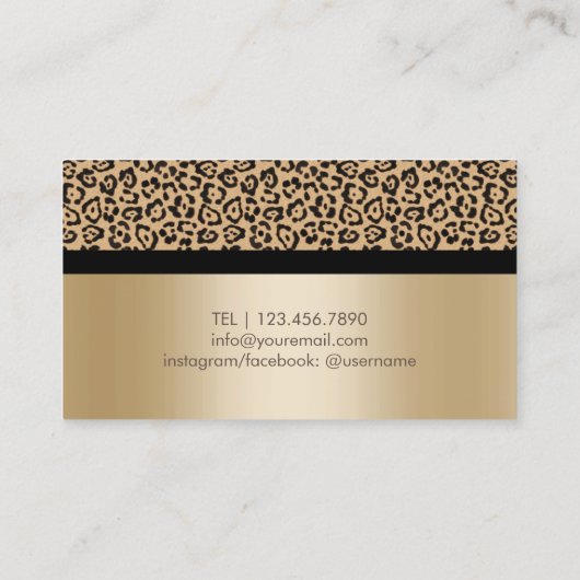 Makeup & Hair Stylist Classic Bow Stropdas Gold Le Visitekaartje (Achterkant)