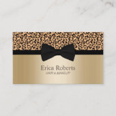 Makeup & Hair Stylist Classic Bow Stropdas Gold Le Visitekaartje (Voorkant)
