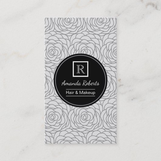 Makeup & Hair Stylist  Floral Appointment Afsprakenkaartje (Voorkant)