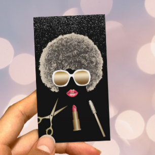 Makeup & Hair Stylist Modern Afro Beauty Salon Visitekaartje