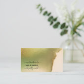 Makeup Hair Stylist New Tech Chartreuse Budget Visitekaartje (Staand voorkant)