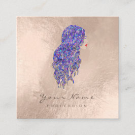 Makeup Hairdresser Lashes Mermaid Square Parly Vierkante Visitekaartje