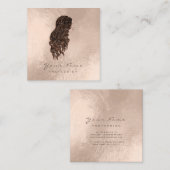 Makeup Hairdresser Lashes Mermaid Square Parly Vierkante Visitekaartje (Voorkant / Achterkant)