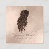 Makeup Hairdresser Lashes Mermaid Square Parly Vierkante Visitekaartje (Voorkant)