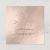 Makeup Hairdresser Lashes Mermaid Square Parly Vierkante Visitekaartje (Achterkant)