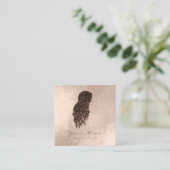 Makeup Hairdresser Lashes Mermaid Square Parly Vierkante Visitekaartje (Staand voorkant)