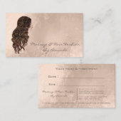 Makeup Hairdresser Stylis Mermaid Appointment Card Afsprakenkaartje (Voorkant / Achterkant)