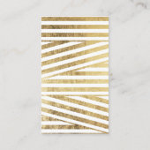 Makeup hallo typografie gouden strepen visitekaartje (Achterkant)