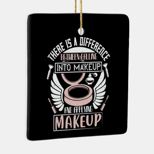 Makeup - het vallen in Makeup Keramisch Ornament (Rechts)