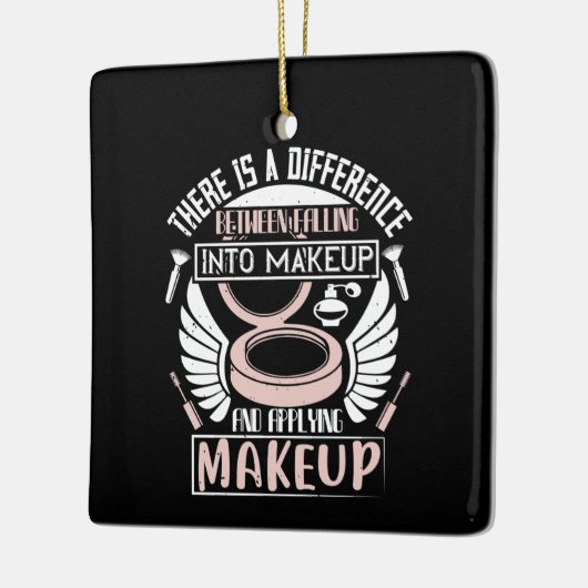 Makeup - het vallen in Makeup Keramisch Ornament (Links)