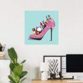 Makeup High Heels Stillettos Poster (Thuiskantoor)