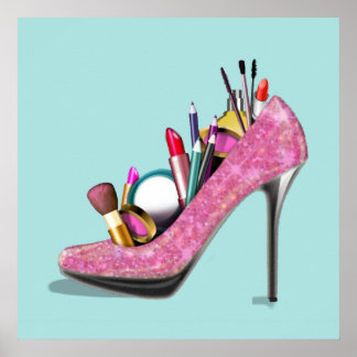 Makeup High Heels Stillettos Poster