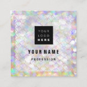 Makeup Holograaf Unieke Eyeash Logo Vierkante Visitekaartje (Voorkant)