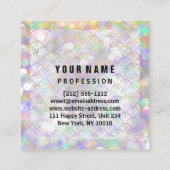 Makeup Holograaf Unieke Eyeash Logo Vierkante Visitekaartje (Achterkant)