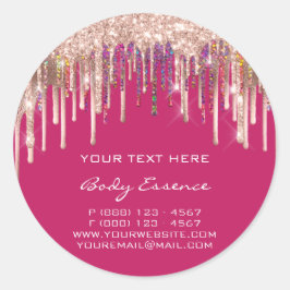 Makeup Holografen Roos Product Roze Ronde Sticker