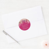 Makeup Holografen Roos Product Roze Ronde Sticker (Envelop)