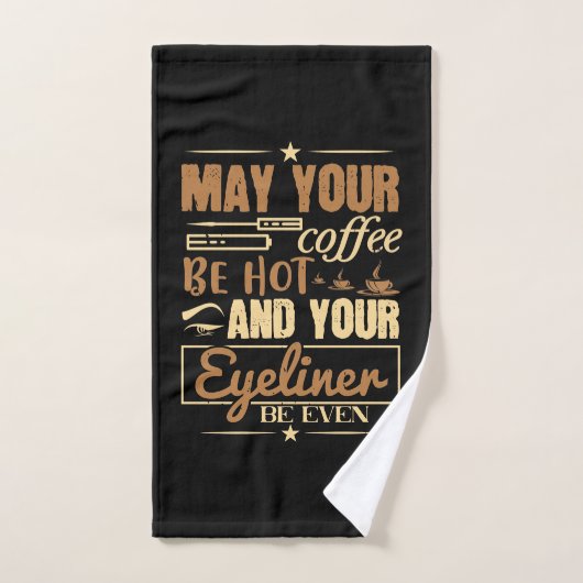Makeup - Hot Coffee And Even Eyeliner Handdoek (Handdoek)