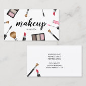 Makeup Illustratie Makeup Artist Cosmetoloog Visitekaartje (Voorkant / Achterkant)