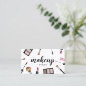 Makeup Illustratie Makeup Artist Cosmetoloog Visitekaartje (Staand voorkant)