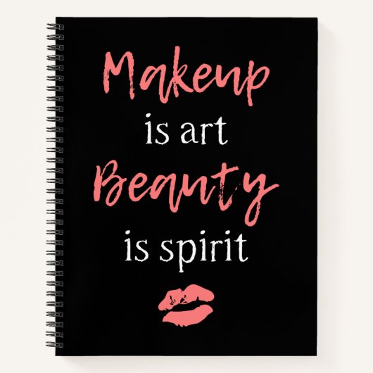 Makeup is kunst Beauty is geest Notitieboek (Voorkant)