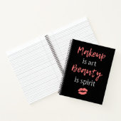 Makeup is kunst Beauty is geest Notitieboek (Binnen)