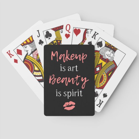 Makeup is kunst Beauty is geest Pokerkaarten (Achterkant)