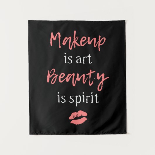 Makeup is kunst Beauty is geest Wandkleed (Voorkant)