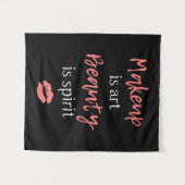 Makeup is kunst Beauty is geest Wandkleed (Voorkant (horizontaal))