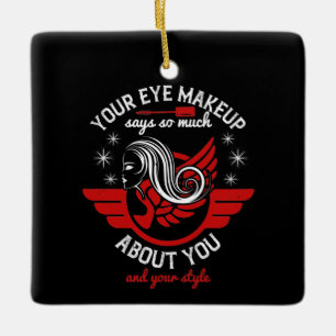 Makeup - je oogbolletje zegt zo veel keramisch ornament