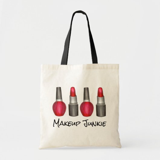 Makeup Junkie Red Lipstick Nail Pools Beauty Tas (Voorkant)