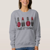 Makeup Junkie Red Lipstick Nail Pools Sweatshirt (Voorkant)