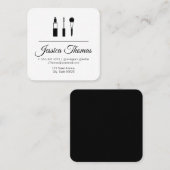 Makeup Kit (zwart/wit) Vierkante Visitekaartje (Voorkant / Achterkant)