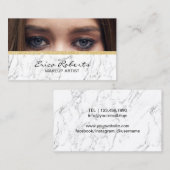 Makeup kunstenaar Beauty Salon Aangepaste foto mar Visitekaartje (Voorkant / Achterkant)