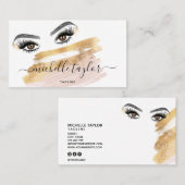 Makeup kunstenaar Beauty Salon Lash Extension Feat Visitekaartje (Voorkant / Achterkant)