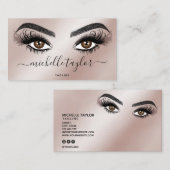 Makeup kunstenaar Beauty Salon Lash Extension Feat Visitekaartje (Voorkant / Achterkant)